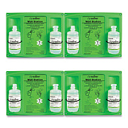 Honeywell Double Bottle Sterile Saline Eye Wash Wall Station, 16 oz Bottles, 2 Bottles/Station, 4 Stations/Carton (FND320004650000)