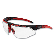 Honeywell Uvex Avatar Safety Glasses, Red/Black Polycarbonate Frame, Clear Polycarbonate Lens (UVXS2860HS)