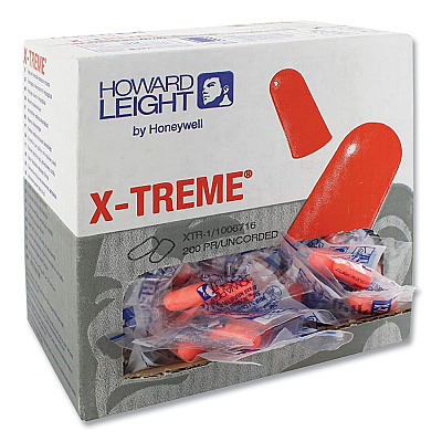 Howard Leight by Honeywell X-TREME Uncorded Disposable Earplugs, Uncorded, One Size Fits Most, 32 dB, Orange, 2,000/Carton (HOWXTR1)