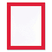 deflecto Self Adhesive Sign Holders, 11 x 17 Insert, Clear with Red Border, 2/Pack (DEF68886R)