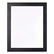 deflecto Self Adhesive Sign Holders, 8.5 x 11 Insert, Clear with Black Border, 2/Pack (DEF68776B)