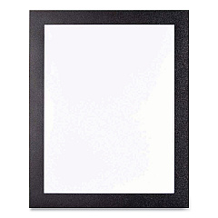 deflecto Self Adhesive Sign Holders, 8.5 x 11 Insert, Clear with Black Border, 2/Pack (DEF68776B)