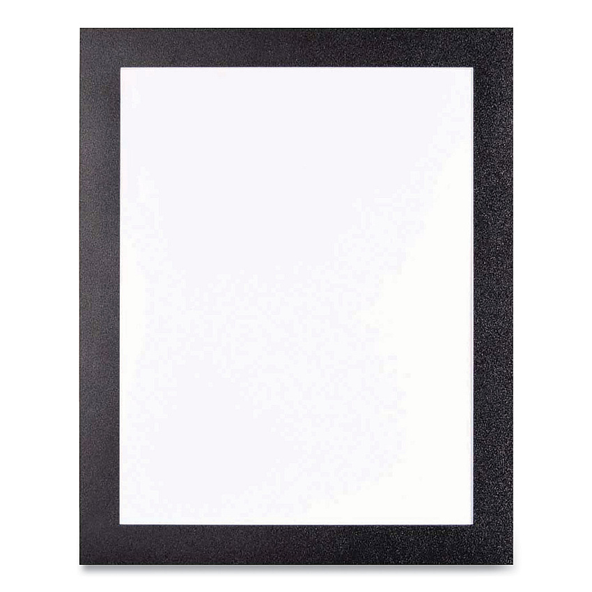 deflecto Self Adhesive Sign Holders, 8.5 x 11 Insert, Clear with Black Border, 2/Pack (DEF68776B)