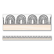 Carson-Dellosa Education Straight Borders, Rainbows, 3" x 3 ft, Black/White/Cream, 12/Pack (CDP108502)
