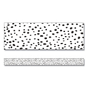 Carson-Dellosa Education Straight Borders, Dotted, 3" x 3 ft, Black/White, 12/Pack (CDP108495)