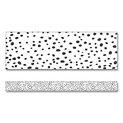 Carson-Dellosa Education Straight Borders, Dotted, 3" x 3 ft, Black/White, 12/Pack (CDP108495)