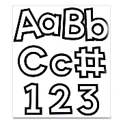 Carson-Dellosa Education EZ Letter Combo Packs, White with Black Trim, 4"h, 219 Characters (CDP130100)