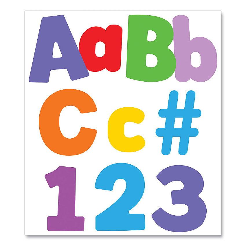 Carson-Dellosa Education EZ Letter Combo Packs, Color Splash Assortment, 4"h, 219 Characters (CDP130098)