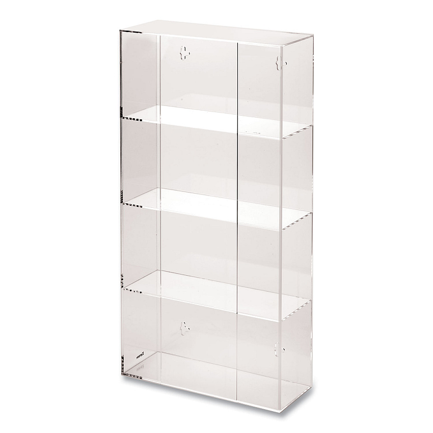 Kantek Quad Glove Dispenser, 10.5 x 4 x 21.25, Clear (KTKAH145)