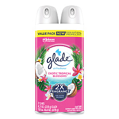 Glade Air Freshener, Tropical Blossoms Scent, 8.3 oz, 2/Pack, 3 Packs/Carton (SJN346580)