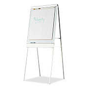 Iceberg Polarity Height Adjustable Dry Erase Flipchart Easel, 30 x 20-31 x 50-74 Easel, 30 x 38 Board, White Surface, Silver Frame (ICE30333)