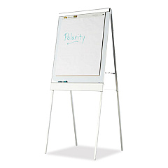 Iceberg Polarity Height Adjustable Dry Erase Flipchart Easel, 30 x 20-31 x 50-74 Easel, 30 x 38 Board, White Surface, Silver Frame (ICE30333)