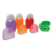 Charles Leonard One-Hole Pencil Sharpener/Eraser Combo, 1" x 0.75", Randomly Assorted Colors (LEO80735)