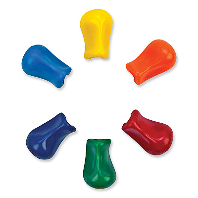 TPG Creations Original Grip, 2.1" Long, Assorted Colors, 6/Pack (TPG11106)