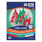 Pacon Tru-Ray Construction Paper, 70 lb Text Weight, 9 x 12, Assorted Holiday Colors, 150/Pack (PACP6684)