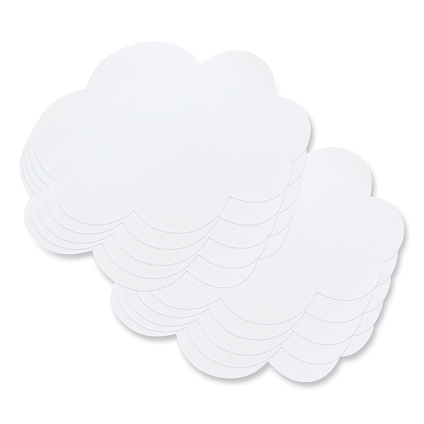 Pacon Self Stick Dry Erase Clouds, 7 x 10, White Surface, 10/Pack (PAC9014)