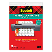Scotch Laminating Pouches, 3 mil, 8.9 x 11.4, Clear, 20/Pack (MMMTP385420DE)
