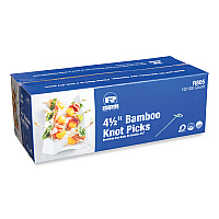 AmerCareRoyal Knotted Bamboo Pick, Natural, 4.5", 100 Pack, 10 Packs/Carton (RPPR805)