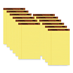TOPS "The Legal Pad" Plus Ruled Perforated Pads with 40 pt. Back, Wide/Legal Rule, 50 Canary-Yellow 8.5 x 14 Sheets, Dozen (TOP7572)