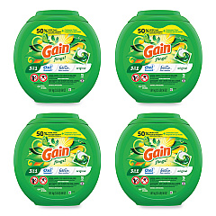 Gain Flings Detergent Pods, Original, 76 Pods/Tub, 4 Tubs/Carton (PGC09207CT)