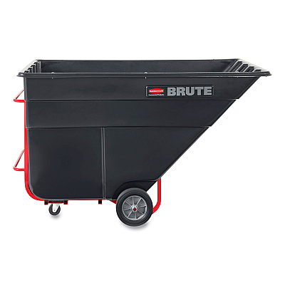 Rubbermaid Commercial BRUTE Rotomolded Tilt Truck, 303 gal, 1,200 lb Capacity, Plastic, Black (RCP1025BLA)