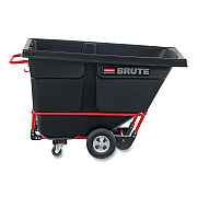 Rubbermaid Commercial BRUTE Rotomolded Tilt Truck, 0.5 cu yd, 850 lb Capacity, Plastic, Black (RCP1305BLA)