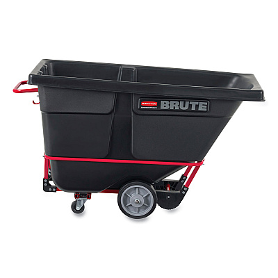 Rubbermaid Commercial BRUTE Rotomolded Tilt Truck, 202 gal, 1,250 lb Capacity, Plastic, Black (RCP1315BLA)