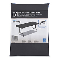 Iceberg iGear Fabric Table Top Cap Cover, Polyester, 30 x 72, Black (ICE16621)