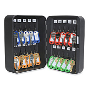 Honeywell 24-Slot Key Box, 6.3 x 2.9 x 7.8, Steel, Black (HWL6105)