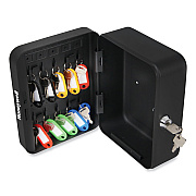 Honeywell Convertible Cash and Key Box with 10 Keys, 7.9 x 6.5 x 3.5, Security Steel, Black (HWL6111)