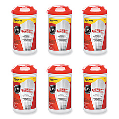 Sani Professional No-Rinse Sanitizing Multi-Surface Wipes, Unscented, White, 95/Container, 6/Carton (NICP56784)