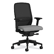 HON Nucleus Series Recharge Task Chair, 16.63 to 21.13 Seat Height, Frost Seat, Black Back, Black Base (HONNR12SAMC22BT)