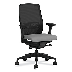 HON Nucleus Series Recharge Task Chair, 16.63 to 21.13 Seat Height, Frost Seat, Black Back, Black Base (HONNR12SAMC22BT)