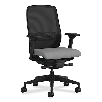 HON Nucleus Series Recharge Task Chair, 16.63 to 21.13 Seat Height, Frost Seat, Black Back, Black Base (HONNR12SAMC22BT)