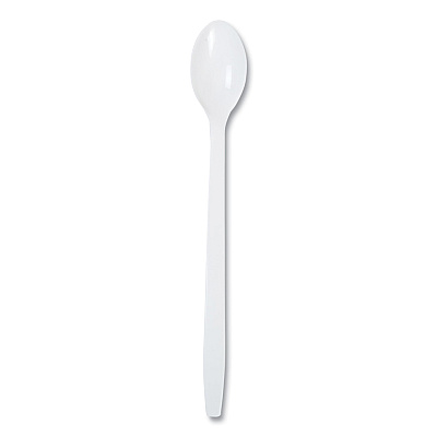 AmerCareRoyal Polypropylene Cutlery, Soda Spoon, 7.87", White, 1,000/Carton (RPPP2303W)