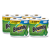 Bounty Select-a-Size Kitchen Roll Paper Towels, 2-Ply, White, 6 x 11, 113 Sheets/Roll, 2 Double Plus Rolls/Pack, 4 Packs/Carton (PGC08362)