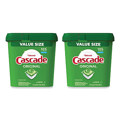 Cascade ActionPacs, Fresh Scent, 57 oz Tub, 105/Tub, 2 Tubs/Carton (PGC28028)