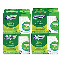 Swiffer Dry Refill Cloths. 8 x 10.4, White, 32 Box, 4 Boxes/Carton (PGC83059)