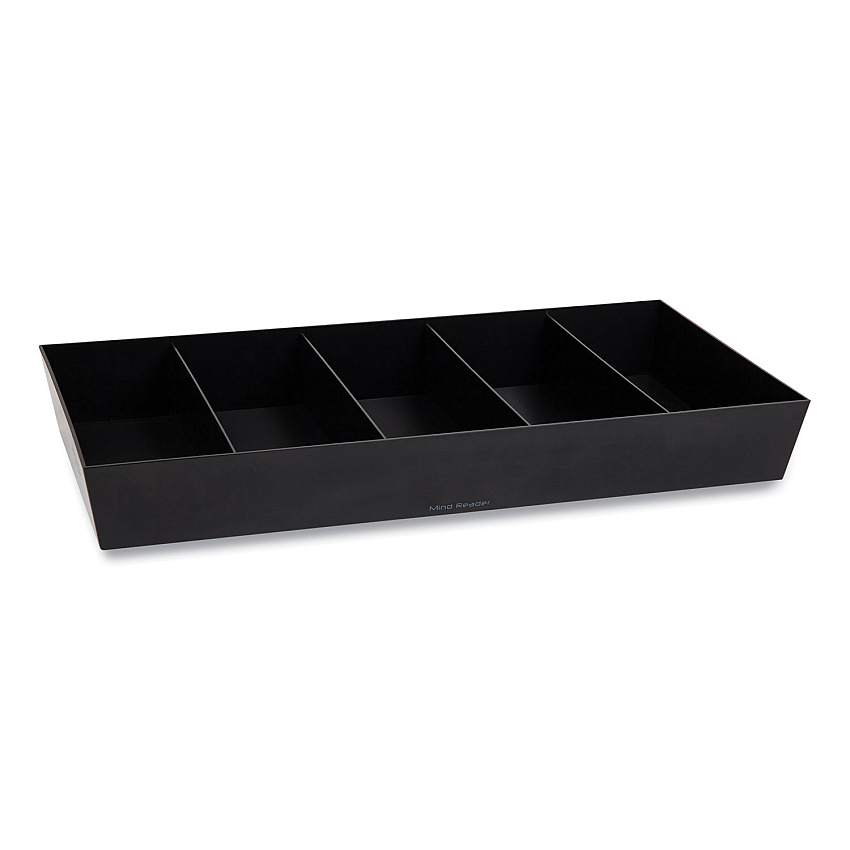 Mind Reader Anchor Collection 5-Compartment Snack Organizer, 12 x 24 x 3.25, Black (EMSSNACKORGTBLK)