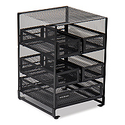 Mind Reader Network Collection 5-Compartment Tea Countertop Organizer, 6.75 x 7 x 10, Black (EMSMMTDR5BLK)
