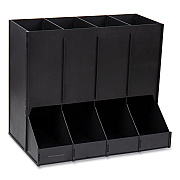 Mind Reader Anchor Collection 4-Compartment Single Serve Pod Countertop Dispenser, 14.25 x 9 x 12.15, Black (EMSCPODBKBLK)