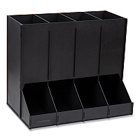 Mind Reader Anchor Collection 4-Compartment Single Serve Pod Countertop Dispenser, 14.25 x 9 x 12.15, Black (EMSCPODBKBLK)