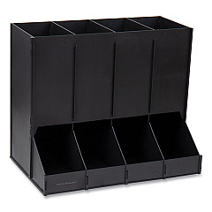 Mind Reader Anchor Collection 4-Compartment Single Serve Pod Countertop Dispenser, 14.25 x 9 x 12.15, Black (EMSCPODBKBLK)
