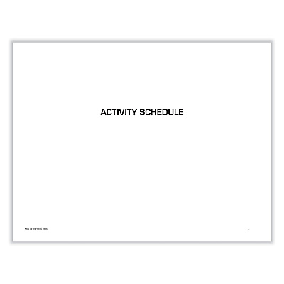 Unicor 7510016650586, Activity Schedule, 11 x 9, White Cover, 12-Month (Jan to Dec): 2025, 10/Pack