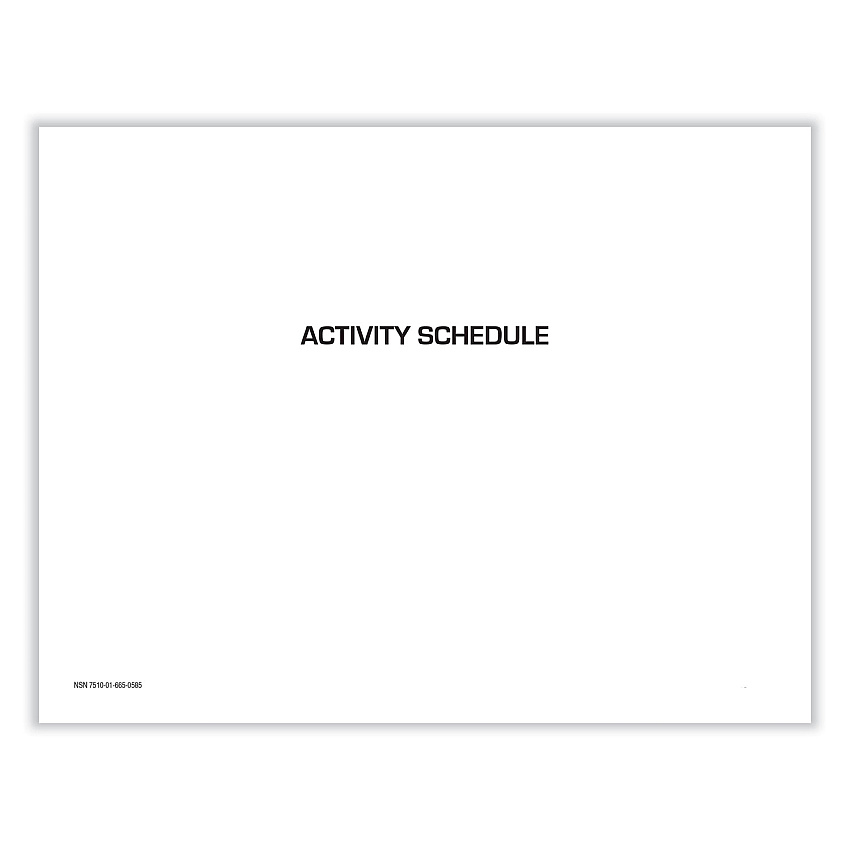 Unicor 7510016650586, Activity Schedule, 11 x 9, White Cover, 12-Month (Jan to Dec): 2025, 10/Pack