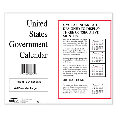 Unicor 7510016649508, Perforated Monthly Wall Calendar, 11 x 9, White Sheets, 12-Month (Jan to Dec): 2025, 10/Pack
