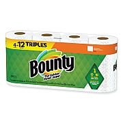 Bounty Kitchen Roll Paper Towels, 2-Ply, White, 10.5 x 11, 87 Sheets/Roll, 4 Triple Rolls/Pack, 6 Packs/Carton (PGC06109)