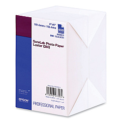 Epson SureLab Photo Paper, 4 x 6, Luster White, 400/Pack (EPSS400210)