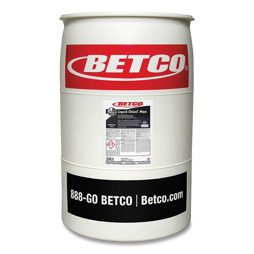 Betco Liquid Chisel Max Non-Butyl Degreaser, Characteristic Scent, 208 L Drum (BET1455500)