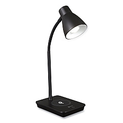 OttLite Wellness Series Infuse LED Desk Lamp with Wireless and USB Charging, 15.5" High, Black (OTTCSA26KUQSHPR)
